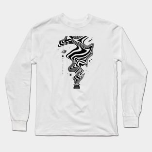 Story Telling, Abstract, Black Design Long Sleeve T-Shirt